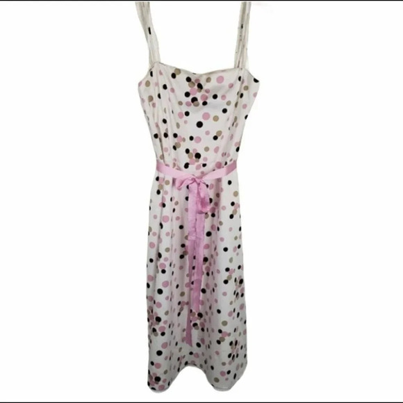 Jessica Howard Dresses & Skirts - Jessica‎ Howard 12 pink/white/tan dotted dress